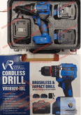 دریل چکشی دو باطری براشلس مدل VR1810V-IBL