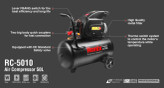 کمپرسور باد رونیکس مدل RC-5010 ظرفیت ۵۰ لیتر روغنی