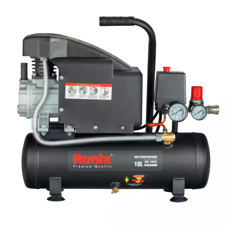 کمپرسور باد رونیکس مدل RC-1010 روغنی ظرفیت ۱۰ لیتر